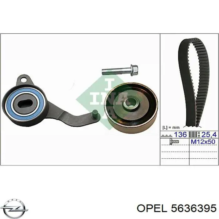 Polea correa distribución Opel 5636395 precio, desde 28,84 EUR