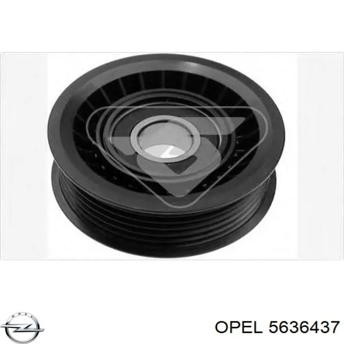 5636437 Opel polea inversión / guía, correa poli v