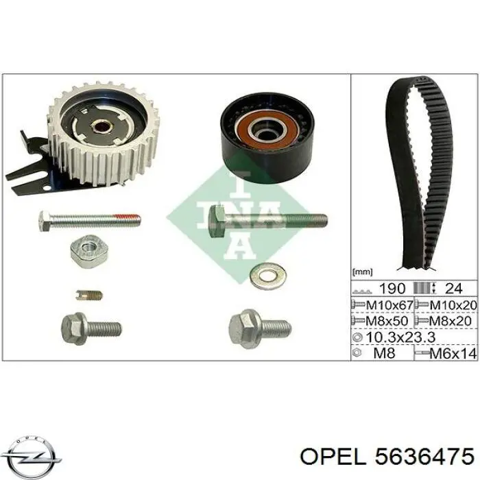 5636475 Opel rodillo, cadena de distribución