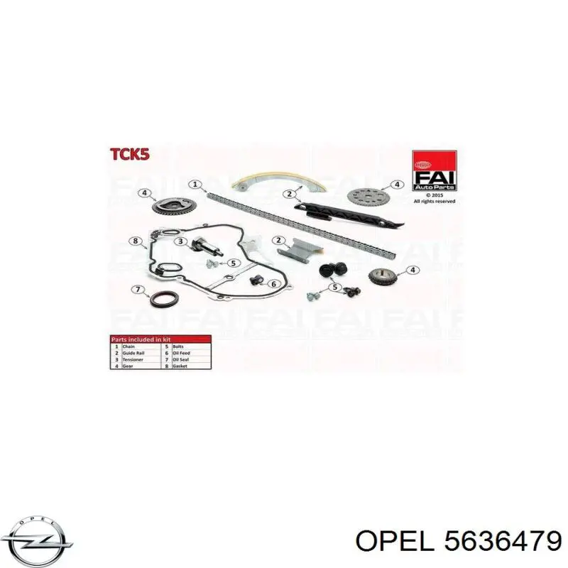 5636479 Opel kit de cadenas de distribución