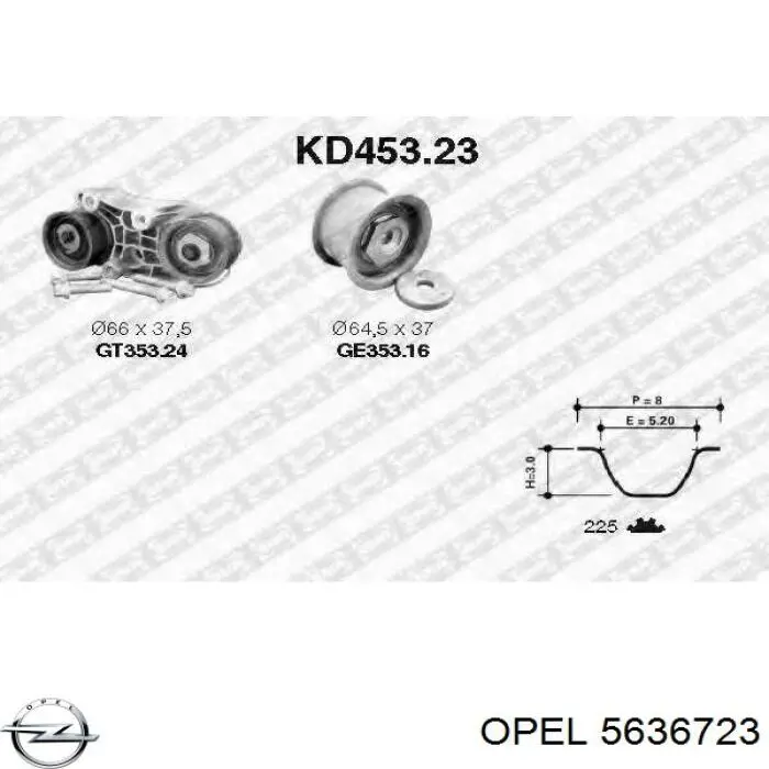 5636723 Opel tensor, correa dentada