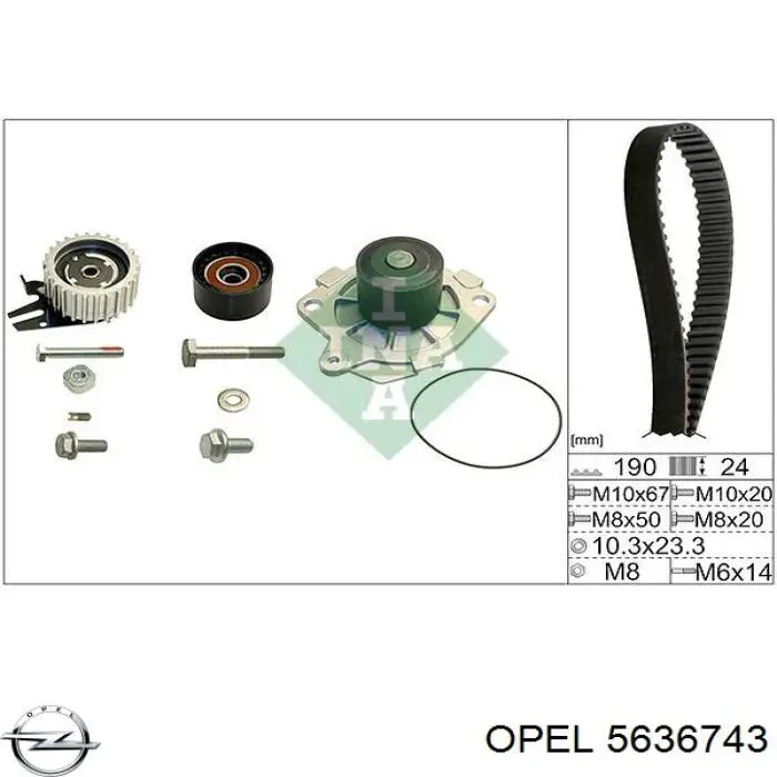 Polea correa distribución Opel 5636743 precio, desde 15,12 EUR