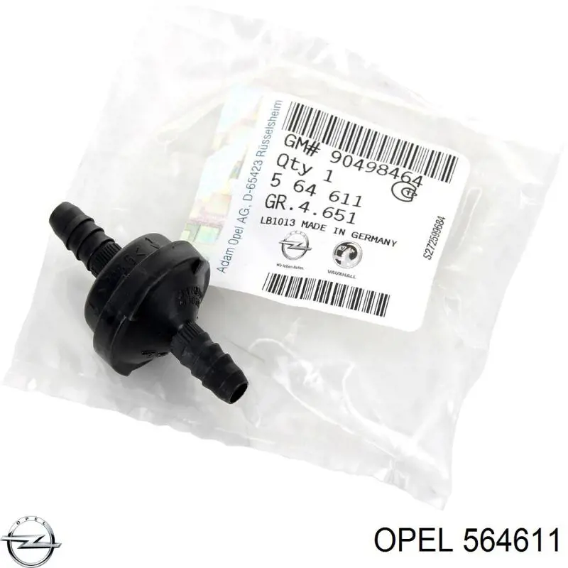 564611 Opel válvula de vacío de booster