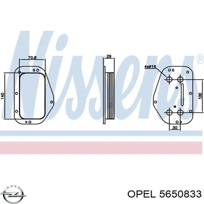 Radiador de aceite Opel 5650833 precio, desde 41,62 EUR