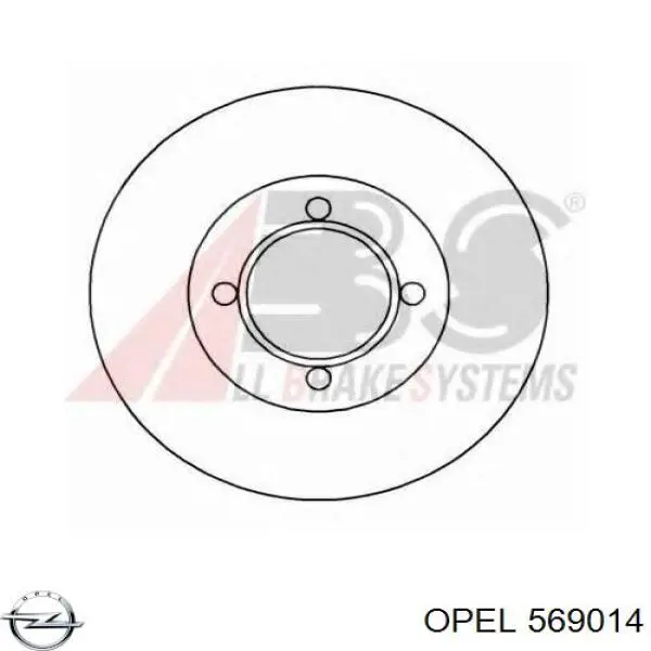 569014 Opel freno de disco delantero