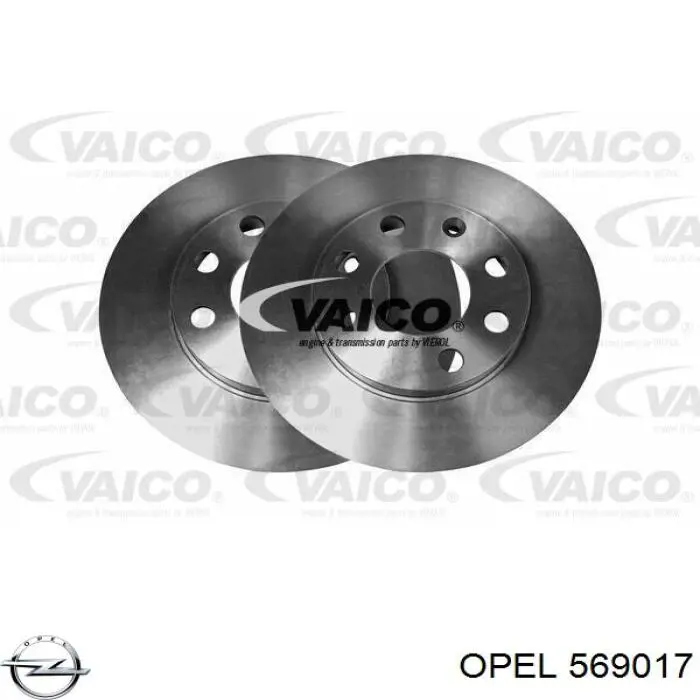 Disco de freno delantero Opel 569017