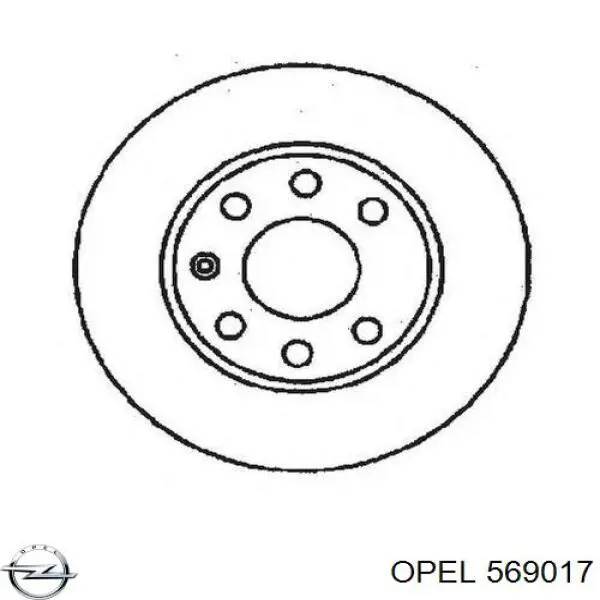 569017 Opel disco de freno delantero