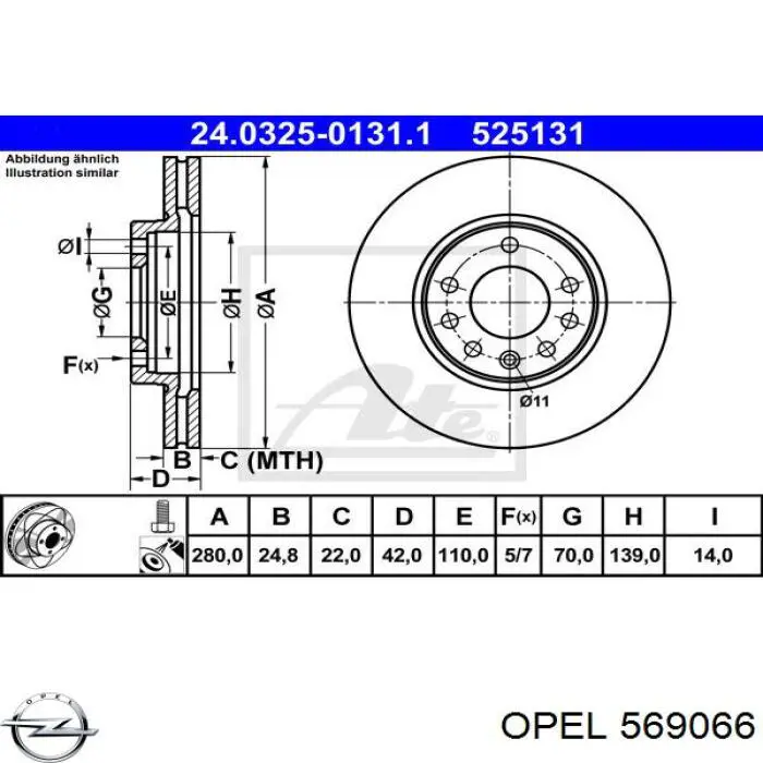 569066 Opel Discos