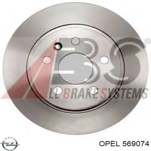 569074 Opel disco de freno trasero