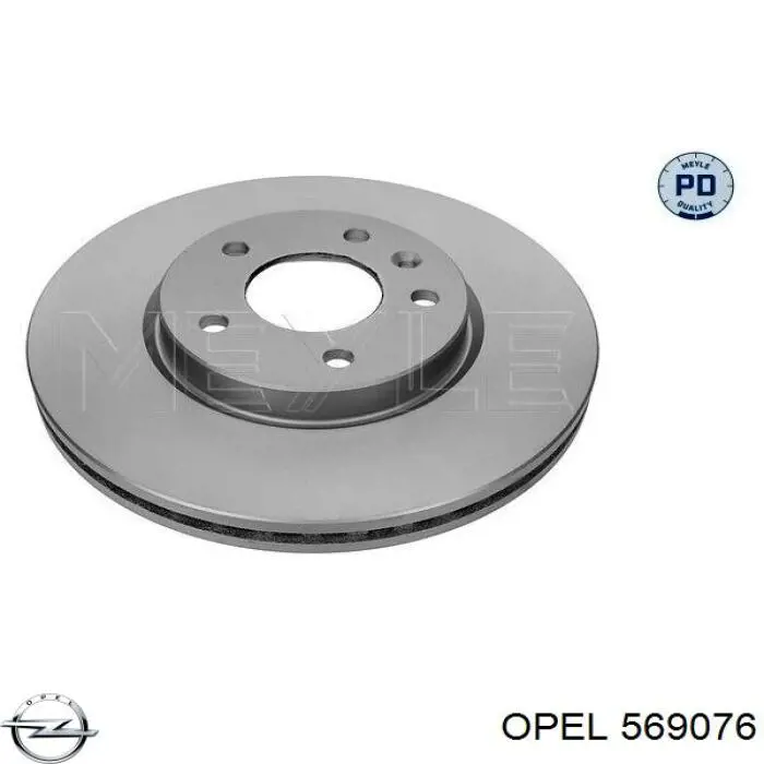 Disco de freno delantero Opel 569076