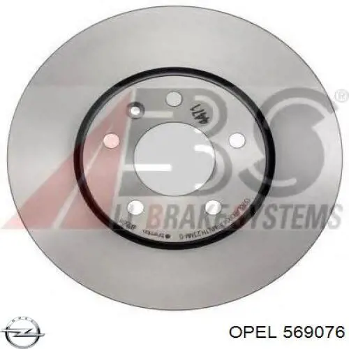 569076 Opel disco de freno delantero