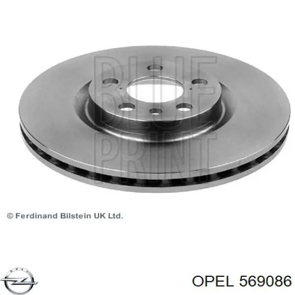 569086 Opel disco de freno delantero