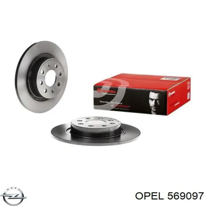 569097 Opel disco de freno trasero