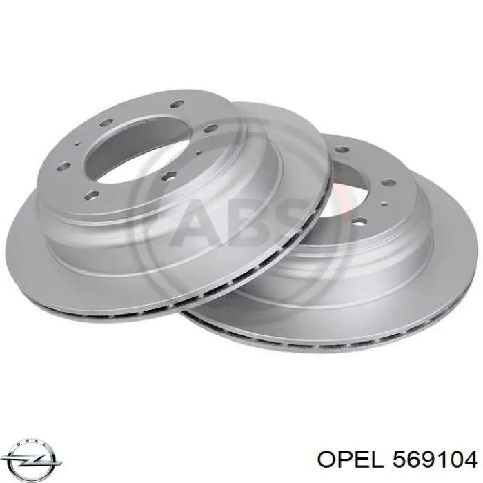 569104 Opel disco de freno trasero