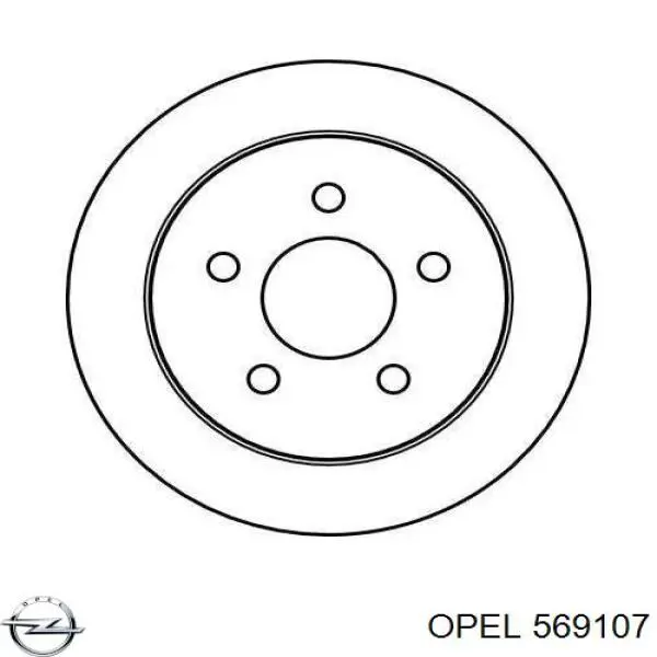 569107 Opel disco de freno trasero