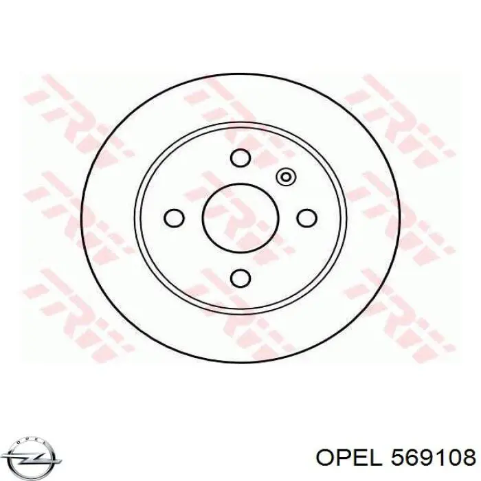 569108 Opel disco de freno trasero