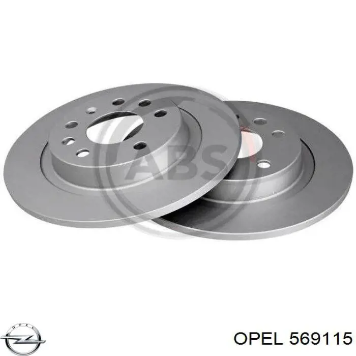 569115 Opel disco de freno trasero
