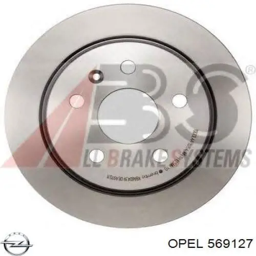 569127 Opel disco de freno trasero