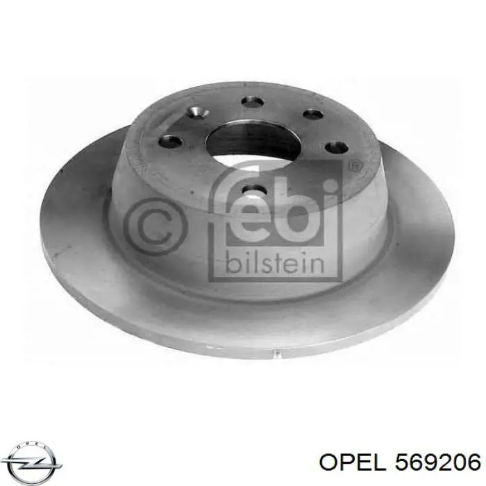 569206 Opel disco de freno trasero