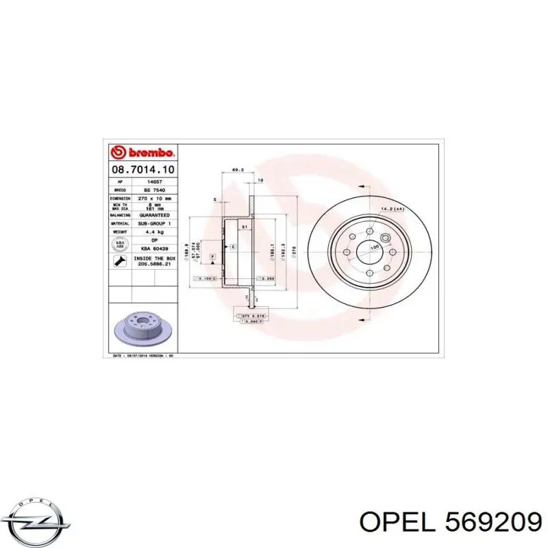 Frenos traseros Opel 569209