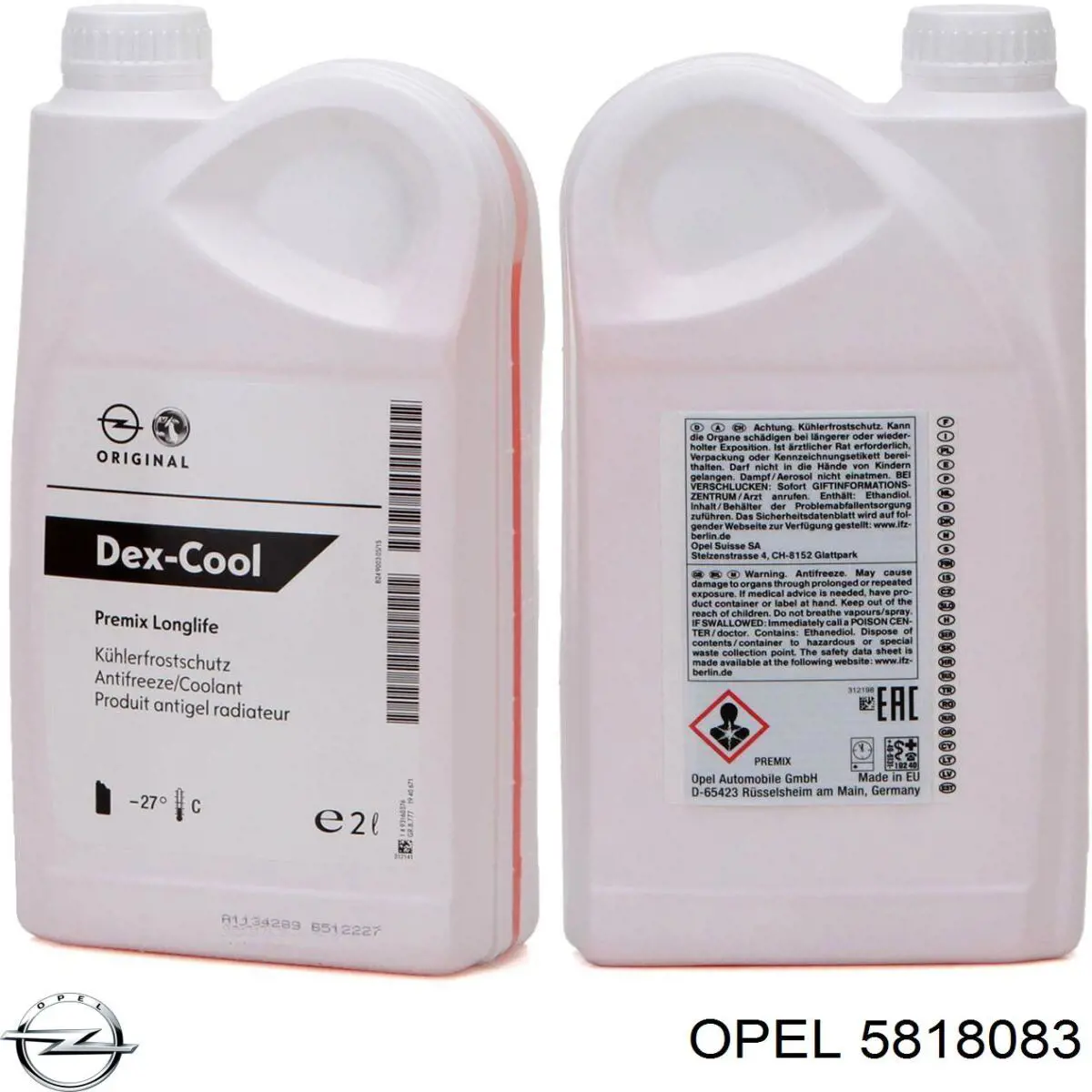 Filtro de combustible 5818083 Opel
