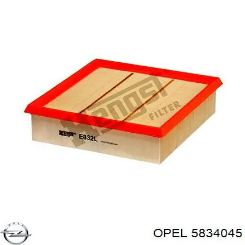 5834045 Opel caja del filtro de aire