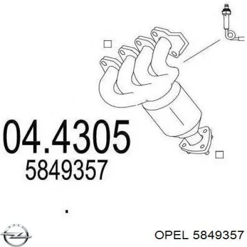 Comprar 5849357 Opel Colector de escape