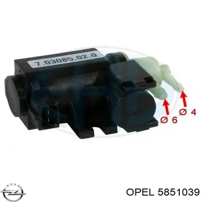 Válvula solenoide de control de presión de sobrealimentación Opel 5851039 precio, desde 43,91 EUR