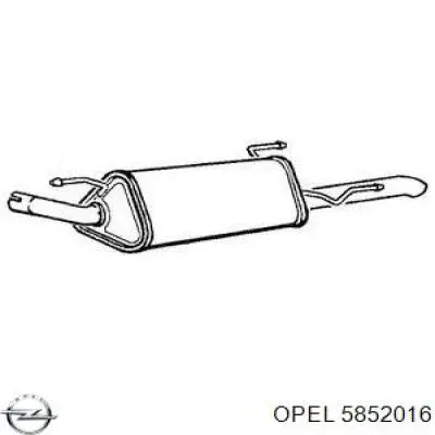5852016 Opel silenciador posterior
