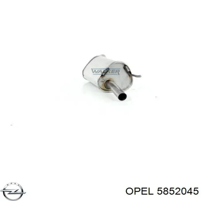 Silenciador trasero Opel 5852045 precio, desde 53,52 EUR