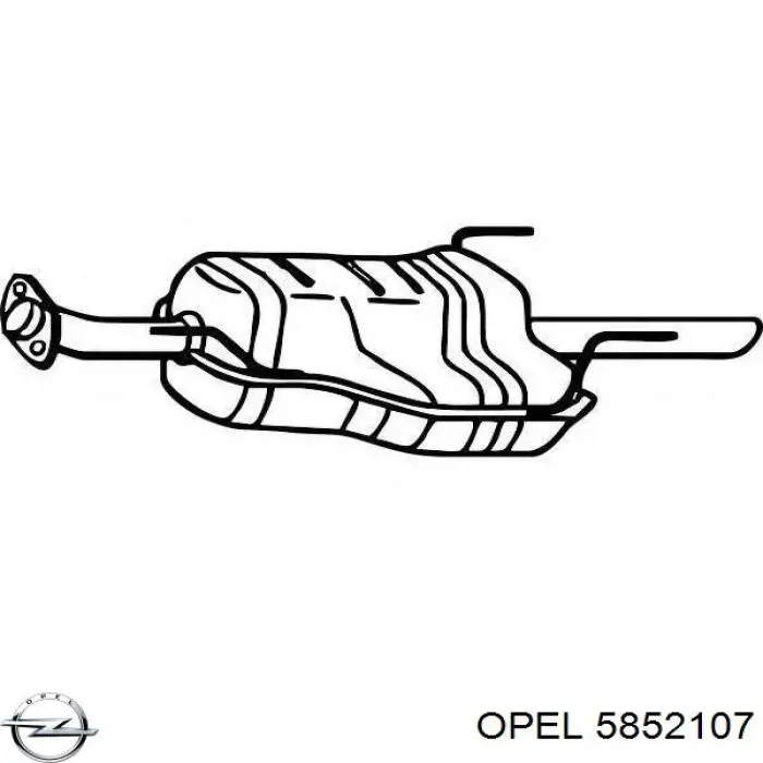 Silenciador trasero Opel 5852107 precio, desde 95,79 EUR