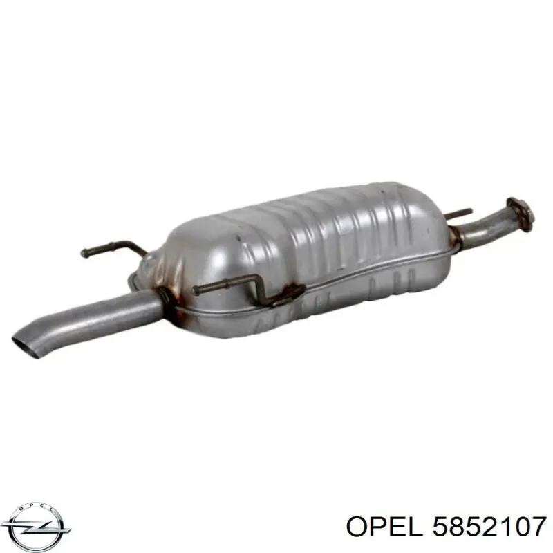 5852107 Opel Silenciador trasero