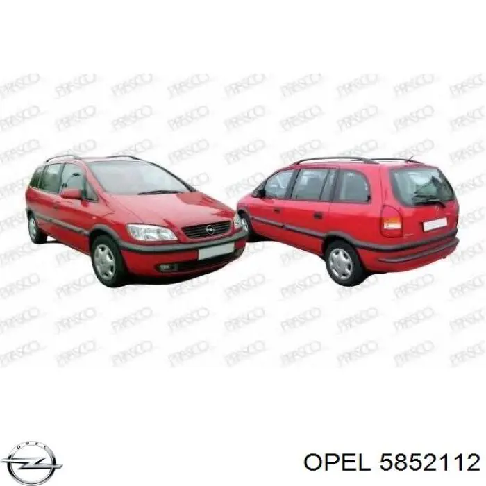 5852112 Opel silenciador posterior