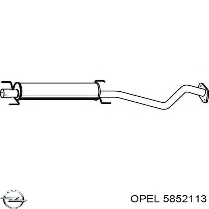 5852113 Opel silenciador del medio