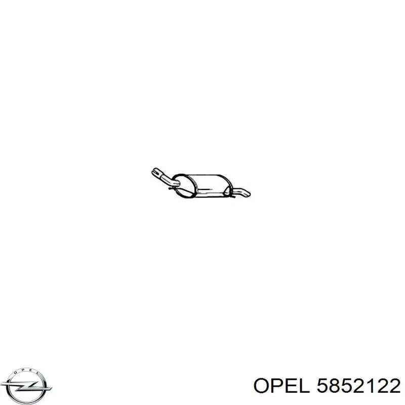 Silenciador trasero Opel 5852122 precio, desde 72,83 EUR
