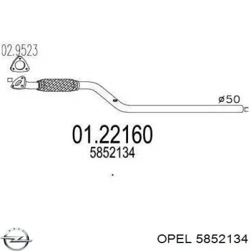 5852134 Opel silenciador delantero