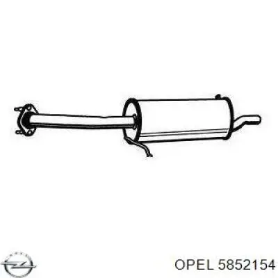 5852154 Opel silenciador posterior