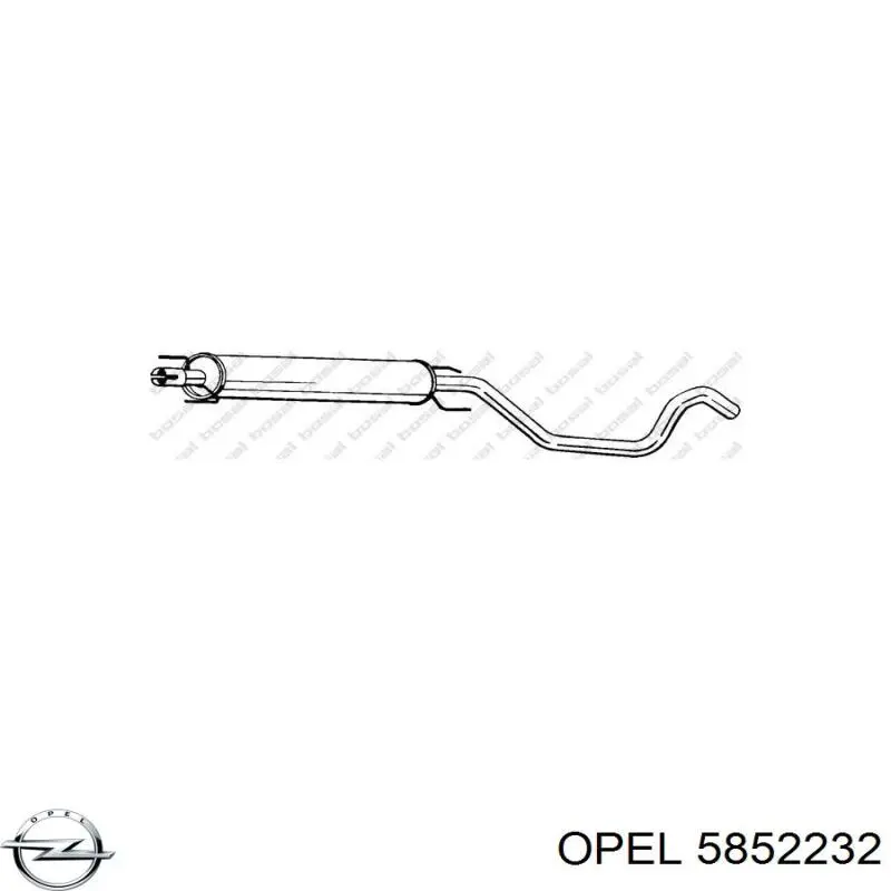 5852232 Opel silenciador del medio