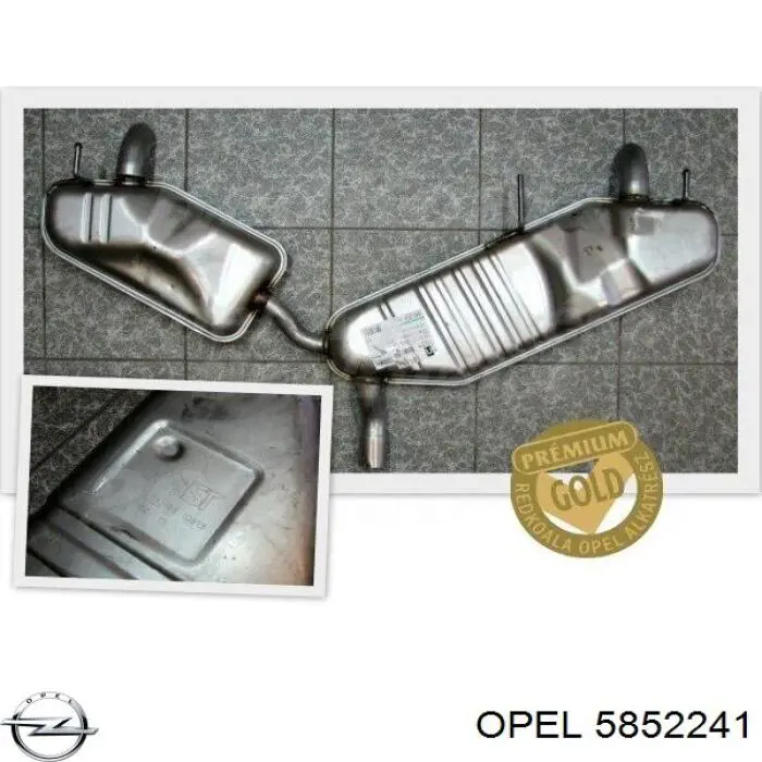 Silenciador trasero Opel 5852241 precio, desde 226,86 EUR