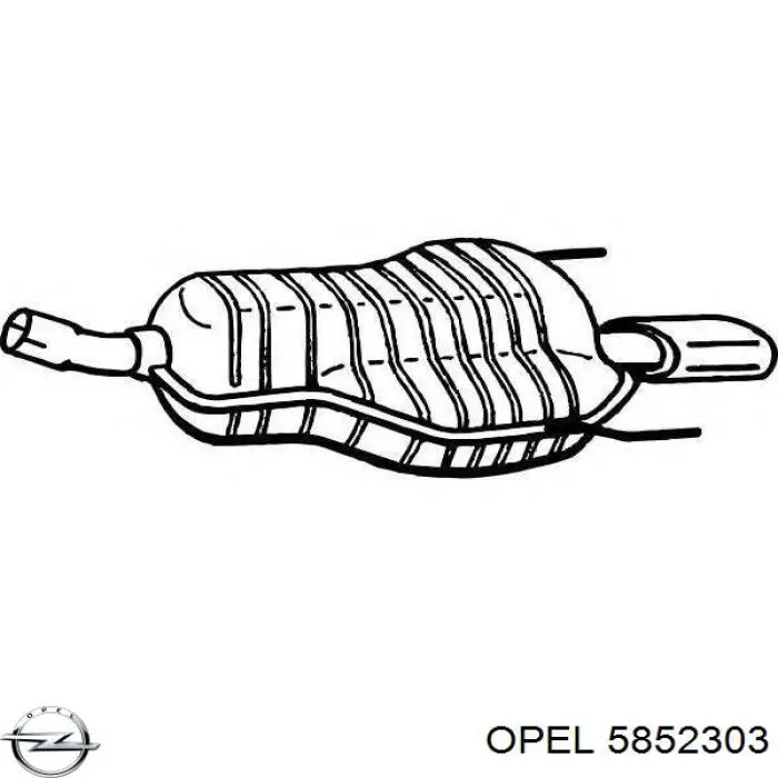 Silenciador trasero Opel 5852303 precio, desde 126,76 EUR