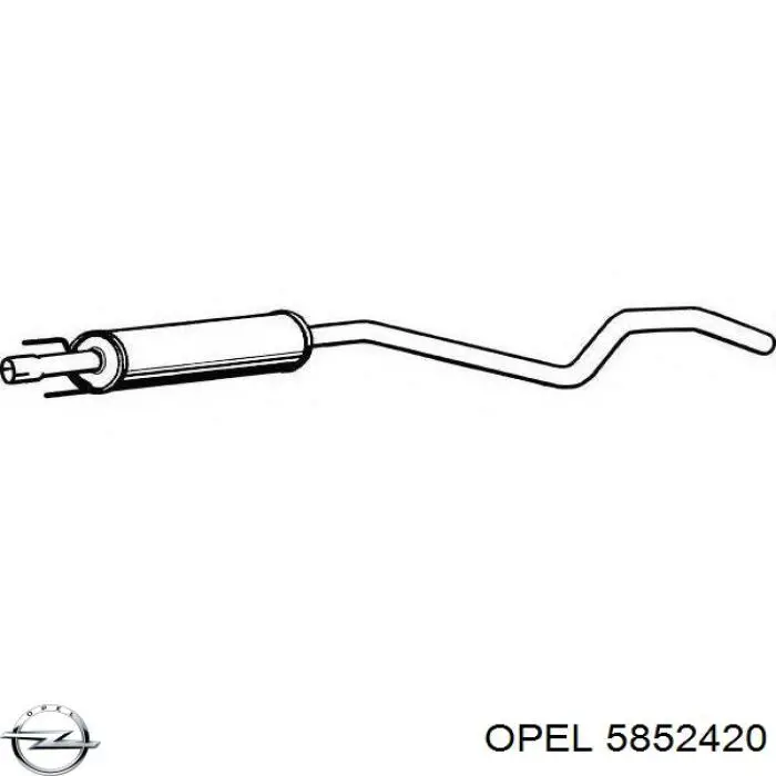 Silenciador central Opel 5852420 precio, desde 83,56 EUR