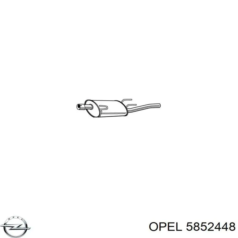 5852448 Opel silenciador posterior