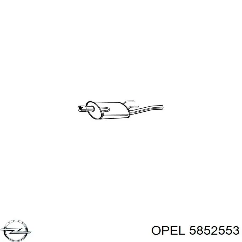Silenciador trasero Opel 5852553 precio, desde 67,06 EUR