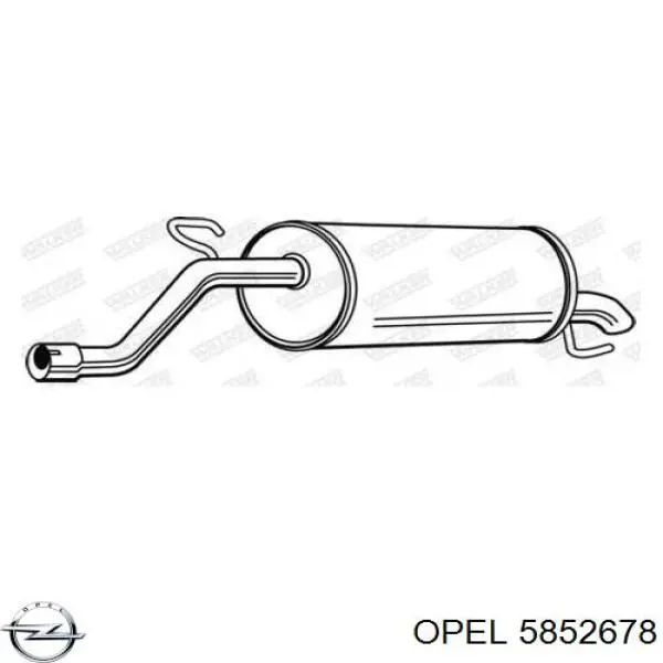 Silenciador trasero Opel 5852678 precio, desde 71,56 EUR
