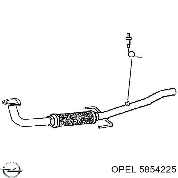 5854225 Opel silenciador del medio