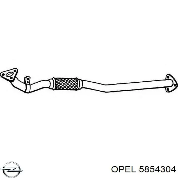 Comprar 5854304 Opel Tubo de admisión del silenciador de escape delantero