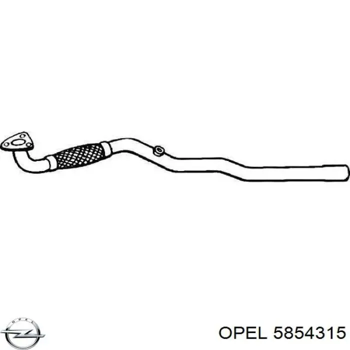 5854315 Opel silenciador delantero