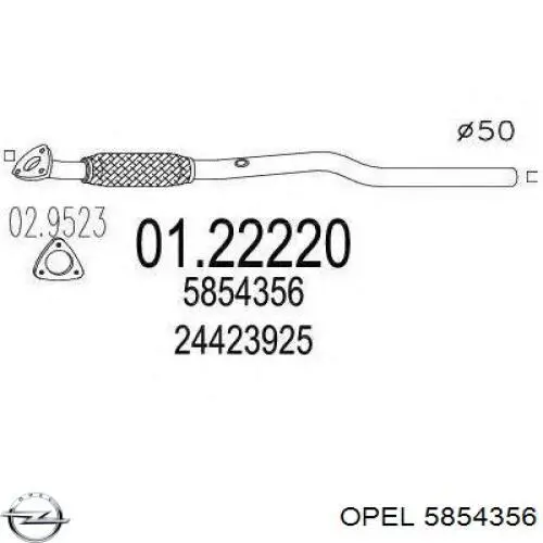 Comprar 5854356 Opel Silenciador delantero