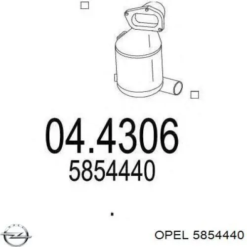 5854440 Opel catalizador