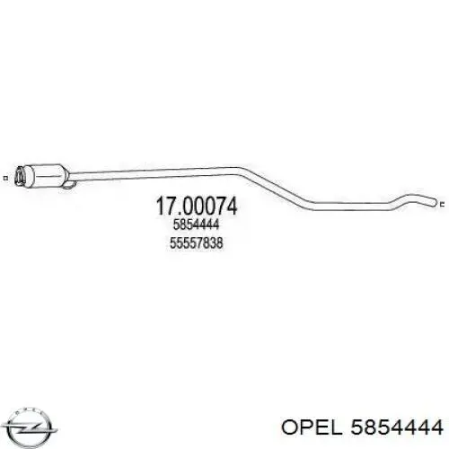 5854444 Opel silenciador del medio